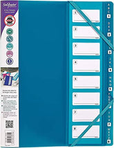 FILE ELASTIC A-Z/1-8 ELECTRA COLORS  ASSRT Pack of 5 - Al Masam Stationery LLC